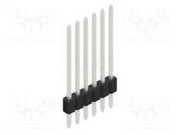 Connector: pin strips; pin header; male; PIN: 6; 1.27mm; THT; 1x6