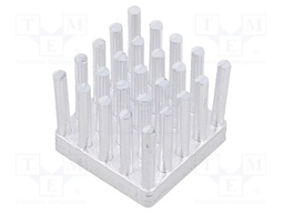 Heatsink: extruded; grilled; natural; L: 17mm; W: 17mm; H: 15mm; plain