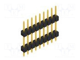 Connector: pin strips; pin header; male; PIN: 9; 2.54mm; THT; 1x9