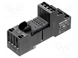 Socket; PIN: 8; 12A; 240VAC; H: 48mm; W: 28mm; Mounting: DIN; -45÷70°C