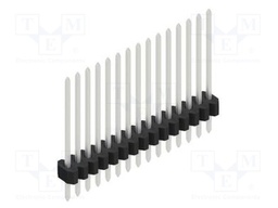 Connector: pin strips; pin header; male; PIN: 15; 1.27mm; THT; 1x15