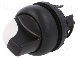 Switch: rotary; Stabl.pos: 1; 22mm; white-black; Illumin: none; IP66