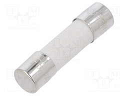 Fuse: fuse; 6.3A; 250VAC; ceramic; 20x5mm; brass; bulk