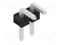 Connector: pin strips; pin header; male; PIN: 2; 2.54mm; THT; 1x2