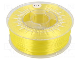 Filament: SILK; 1.75mm; yellow (bright); 225÷245°C; 1kg