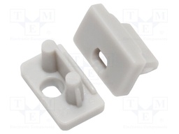 Cap for LED profiles; grey; ABS; Application: SLIM8