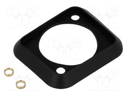 Socket gasket; black; Case: XLR standard; 19x24mm