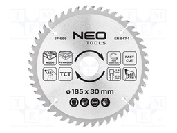 Circular saw; Ø: 185mm; Teeth: 48; cemented carbide; Øhole: 30mm