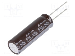 Capacitor: electrolytic; low impedance; THT; 270uF; 100VDC; ±20%