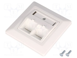 Socket; housing; Keystone; Colour: white; female x2