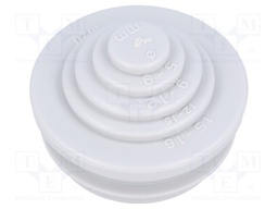 Grommet; TPE (thermoplastic elastomer); grey; -35÷60°C; UL94HB