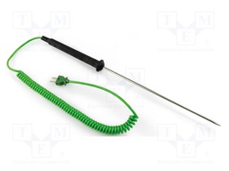 Probe: K-type temperature; -40÷800°C; ±2.2%; <4s