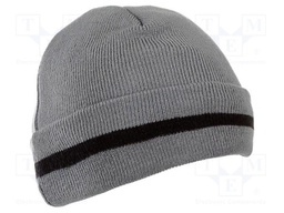 Cap; two-layer,furlined; grey; acrylic; Size: 57-61; 12pcs.