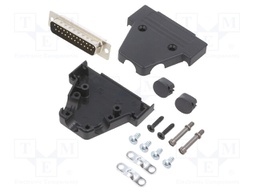 D-Sub; PIN: 25; plug; male; soldering; for cable; black