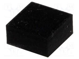 Self-adhesive foot; black; rubber; Y: 6.4mm; X: 6.4mm; Z: 3mm