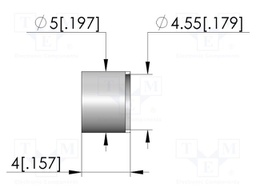 Sleeve for test probe; brass; DS-810; Features: magnetic; L: 4mm