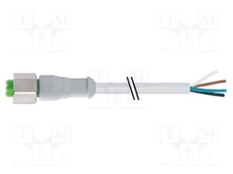 Connection lead; M12; PIN: 4; straight; 10m; plug; 250VAC; -25÷80°C