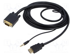 Adapter; HDMI 1.4; 3m; Colour: black; Features: Full HD