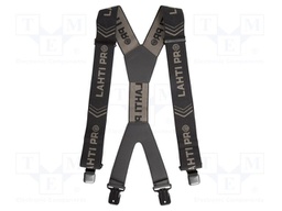 Trousers braces; black-grey; 1160mm