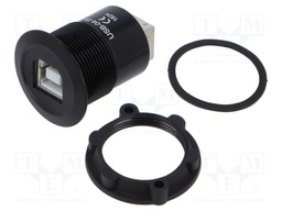 Adapter; USB B socket,both sides; USB 2.0; Thread: M22; 1÷10mm