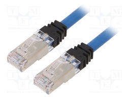 Patch cord; S/FTP,TX6A™ 10Gig; 6a; stranded; Cu; LSZH; blue; Len: 1m