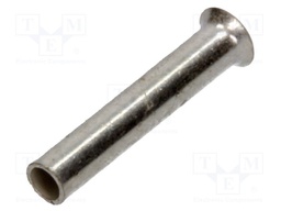 Bootlace ferrule; non-insulated; copper; 0.5mm2; 8mm; tinned