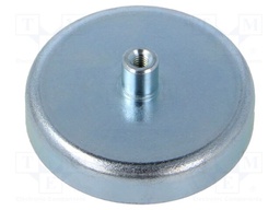 Magnet: permanent; hard ferrite; 220N; Ø: 50mm; H: 18.5mm; steel