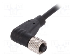 Connector: M5; plug; female; cables; PIN: 3; 1A; angled; IP67; 60V