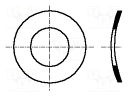 Washer; spring,split; M8; D=15mm; h=1.7mm; spring steel; DIN: 137A