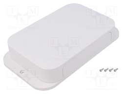 Enclosure: with panel; with fixing lugs; PFF; X: 120mm; Y: 205mm