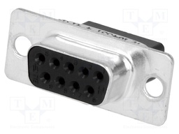 D-Sub; PIN: 9; for size 20 terminals; female; w/o contacts; C: 25mm