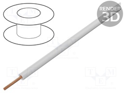 Wire; H07V2-K; stranded; Cu; 35mm2; 2AWG; PVC; white; 450V,750V