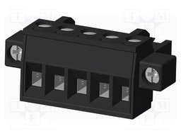 Connector: pluggable terminal block; plug; female; straight; 5mm