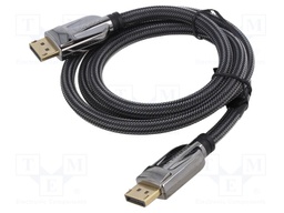 Cable; DisplayPort 1.4; DisplayPort plug,both sides; textile