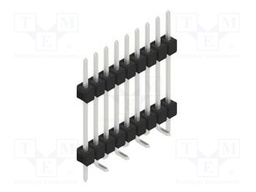 Connector: pin strips; pin header; male; PIN: 9; 2.54mm; SMT; 1x9