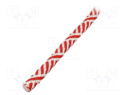 Rope; polypropylene; Ørope: 12mm; L: 25m; with a core; white-red