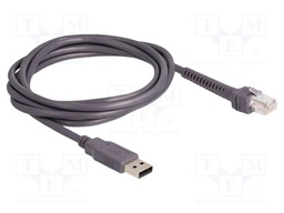 Cable; USB 2.0; RJ50 plug,USB A plug; 2m; grey; F/UTP; 26AWG; PP