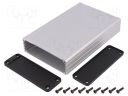 Enclosure: with panel; 1457; X: 104mm; Y: 160mm; Z: 32mm; aluminium