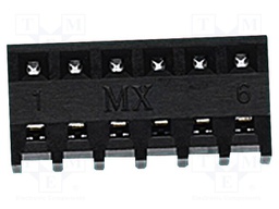 Socket; PCB to PCB; male; KK 254; 2.54mm; PIN: 16; THT; tinned