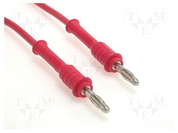 Test lead; 70VDC; 33VAC; 20A; banana plug 4mm,both sides; Len: 1m