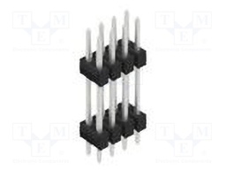 Connector: pin strips; pin header; male; PIN: 8; 2.54mm; THT; 2x4