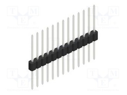 Connector: pin strips; pin header; male; PIN: 13; 1.27mm; THT; 1x13