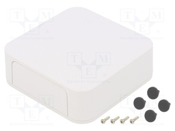 Enclosure: with panel; PF; X: 100mm; Y: 100mm; Z: 35mm; ABS; white