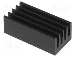 Heatsink: extruded; black; L: 17mm; W: 8mm; H: 6mm; 42K/W; aluminium