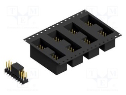 Connector: pin strips; pin header; male; PIN: 18; 2.54mm; SMT; 2x9
