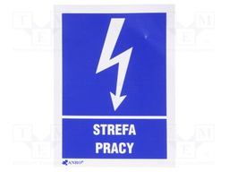 Safety sign; informative; W: 74mm; H: 105mm; FS