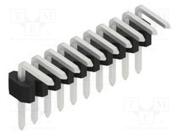 Connector: pin strips; pin header; male; PIN: 10; 1.27mm; THT; 1x10