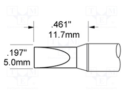 Tip; chisel; 5mm; 421°C; for soldering station
