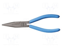 Pliers; half-rounded nose; for gripping,for cutting wire; 160mm