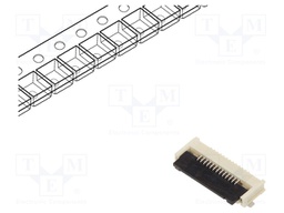 Connector: FFC (FPC); horizontal; PIN: 13; ZIF,bottom contacts